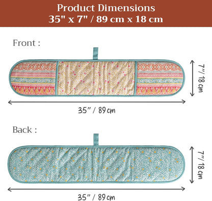 Maison d' Hermine 100% Cotton Oven Mitt & Pot Holder Set (7.5"x13" & 8"x8") - Colors C