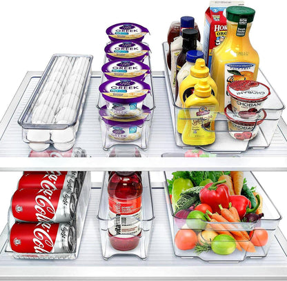 Sorbus Fridge Organizer Bins – Set of 8 Refrigerator Organizers and Storage Containers, Stackable Freezer Bins and House Essentials for New Home, BPA-Free Pantry Drawer Organizers