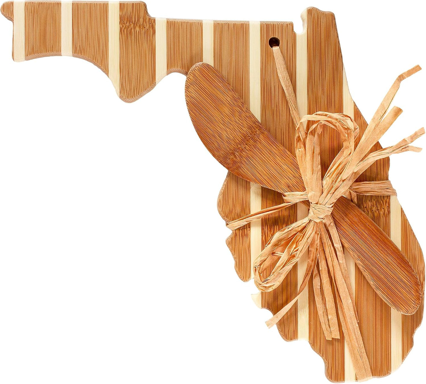 Totally Bamboo California Charcuterie Board with Spreader Knife Gift Set, 11-3/8" x 8-7/8"