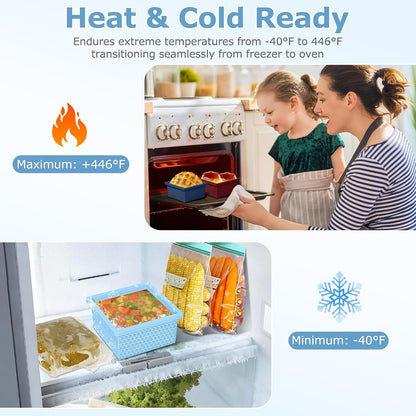 Silicone Freezer Molds for Soup Cube - 2-Cup Freezer Storage Container Tray with Lid,4 Pack Stackable Ice Cube Trays for Portion Control,Food Storage Meal Prep,Oven & Dishwasher Safe