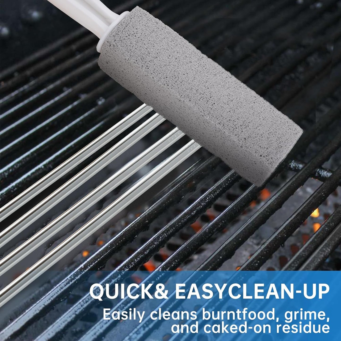 Cleaning Pumice Stone for Stove Grates - 2 Pack to Remove Water Rings and Stains