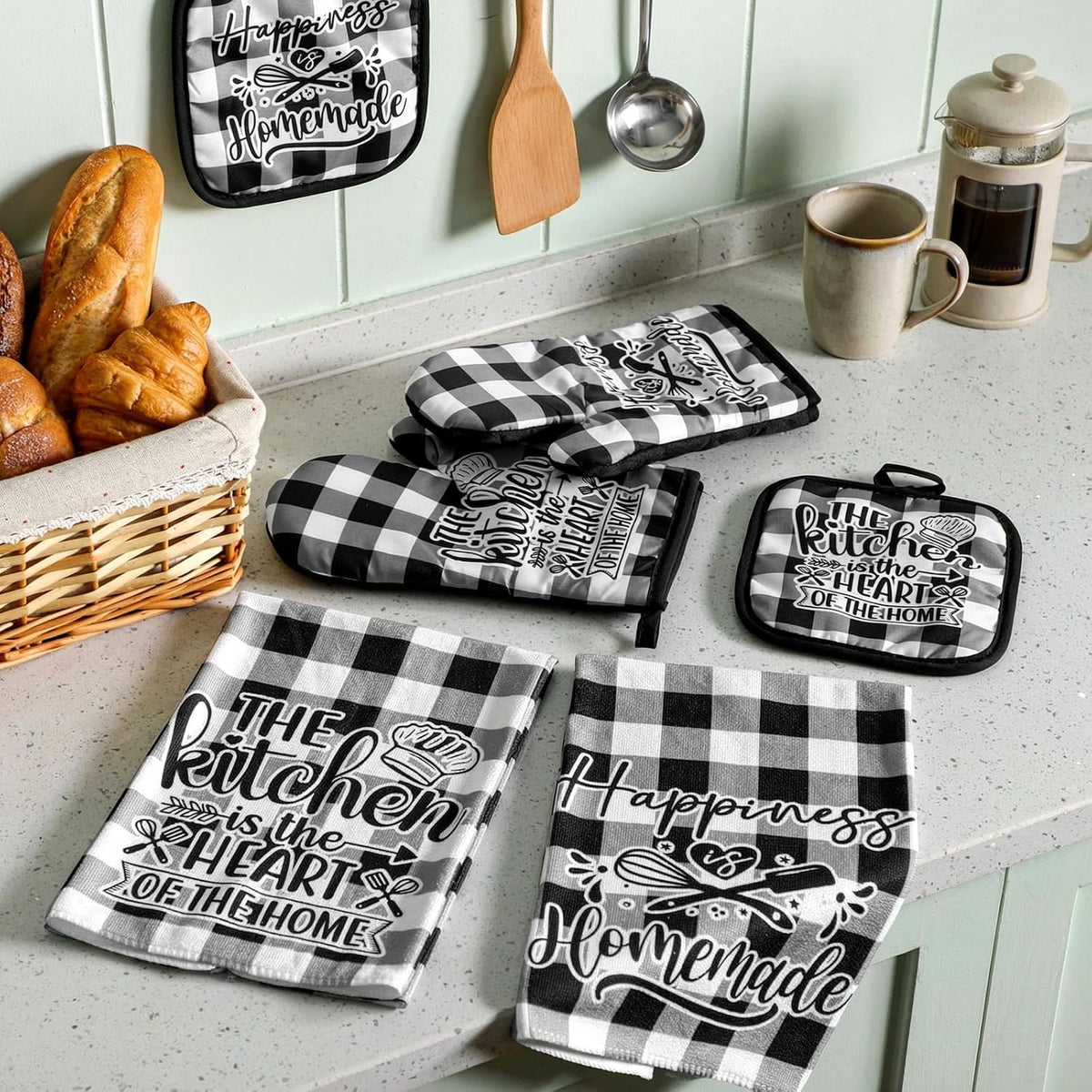 Sratte 6 Pcs Farmhouse Kitchen Decor Accessories Set