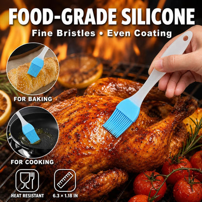 Turkey Injector Kit with 2 oz 304 Stainless Steel Meat Injector Syringe, 15-Piece Set, 3 Needles, Meat Claws, Basting Brush, Cleaning Brushes, Spare Seals and Case for BBQ, Brisket and Poultry (015)