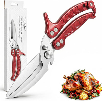Kitchen Scissors All Purpose, Stainless Steel Heavy Duty Kitchen Shears for Cutting Food-Chicken,Meat,Poultry,Bone and Turkey Multifunctional Kitchen Scissors With Satety Lock