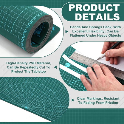 Pangda 1 Pcs 36 x 48 in Large Self Healing Cutting Mat for Sewing, Green