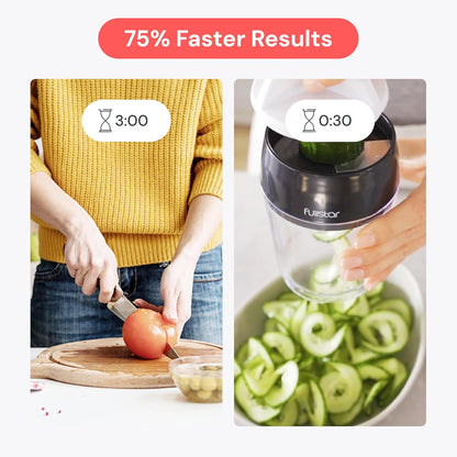 Fullstar Mandoline Slicer Spiralizer & Vegetable Slicer, Zucchini Noodle Maker, Onion & Food Chopper, Veggie Spiral Cutter & Grater (8 in 1)