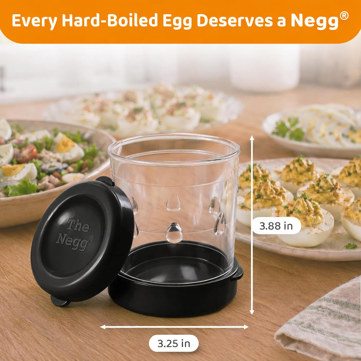 The Negg Boiled Egg Peeler - White