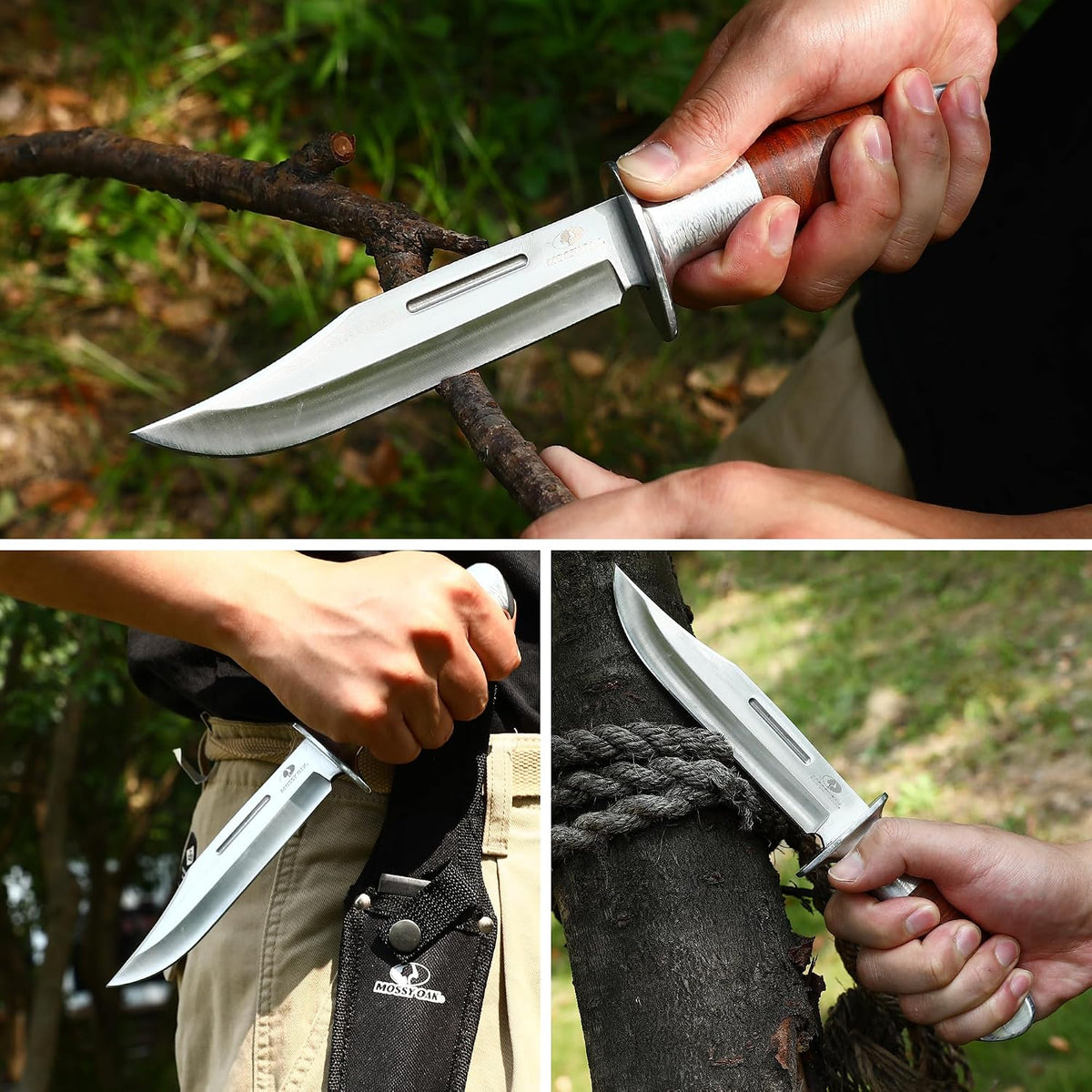 Mossy Oak 2-piece Fixed Blade Bowie Knife Set