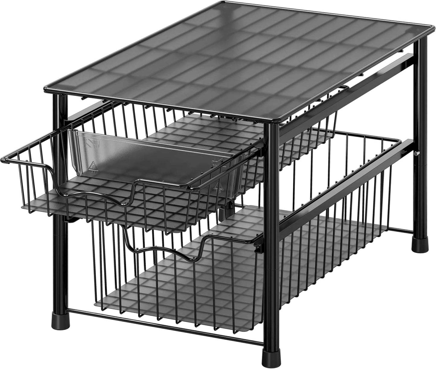 Simple Houseware Stackable Basket Drawer, Chrome