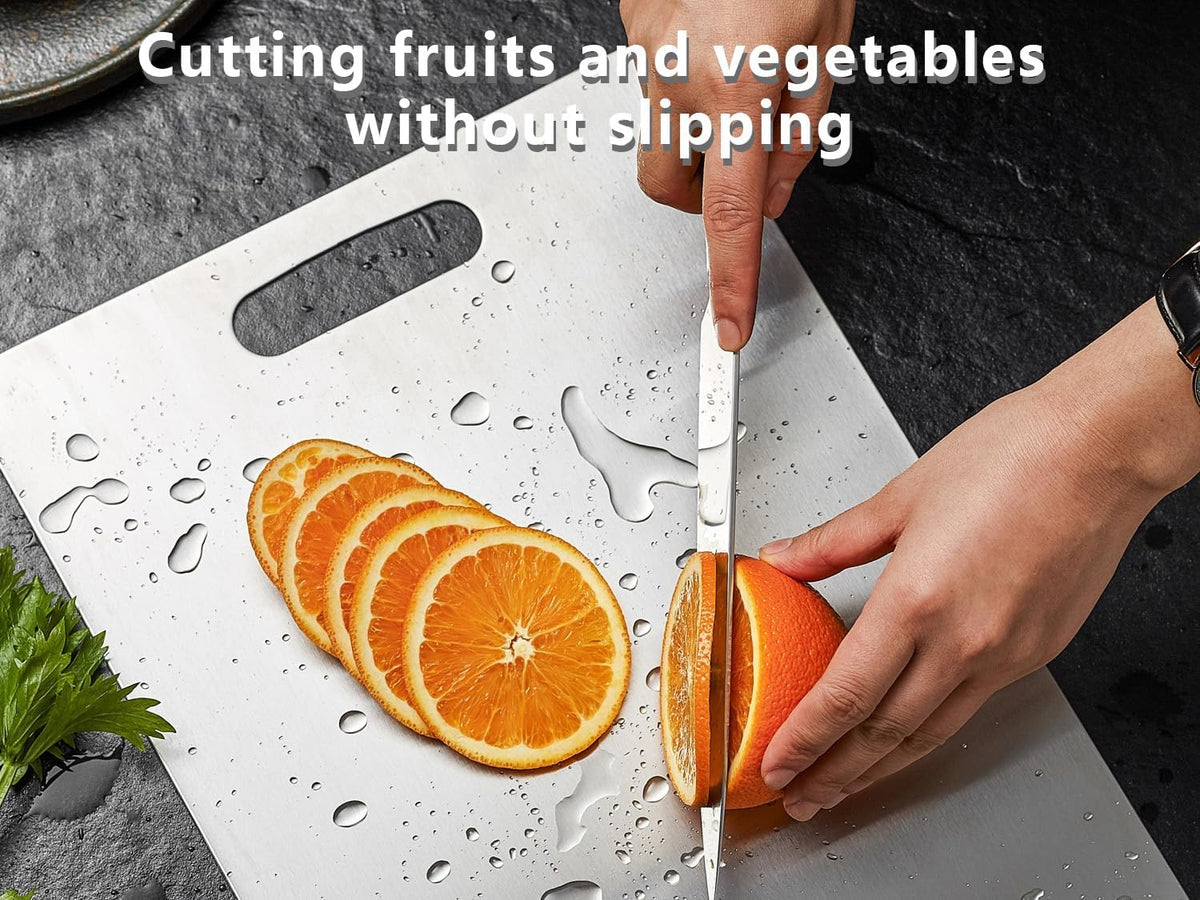 Titanium Cutting Board, 3 PCS Titanium Cutting Boards for Kitchen, Non Toxic, Double-Sided Food Grade Chopping Board for Outdoor Camping(15.6" x 11", 13" x 9.3", 11.8" x 7.8")