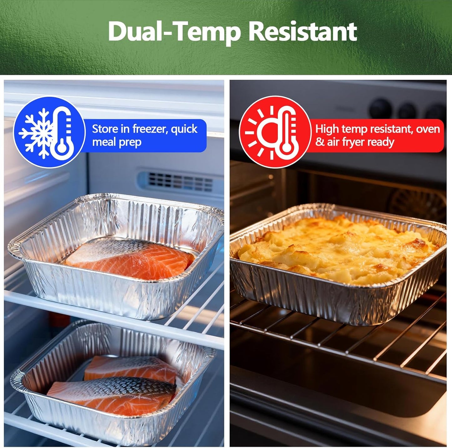 Thickened 35 Pack Heavy Duty Aluminum Pans, 8x8 Small Disposable Aluminum Baking Pans, Square Tin Foil Roasting Tray for Cooking, Meal Prep, Catering, Events, Carton Packaging