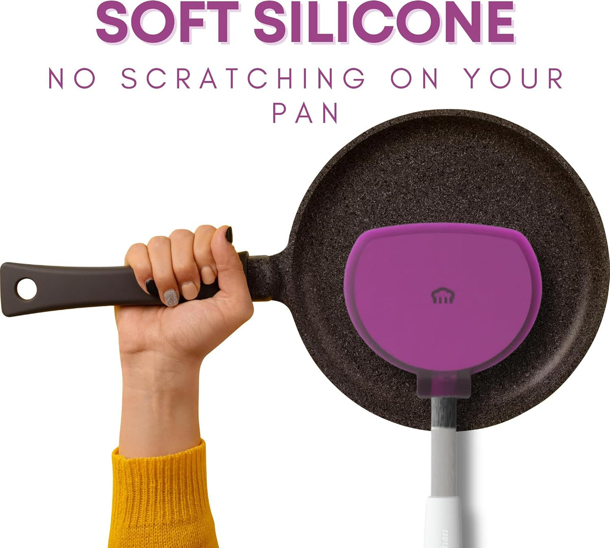 Wide Pancake Spatula Flipper, Silicone Turner for Griddle & Nonstick Pans