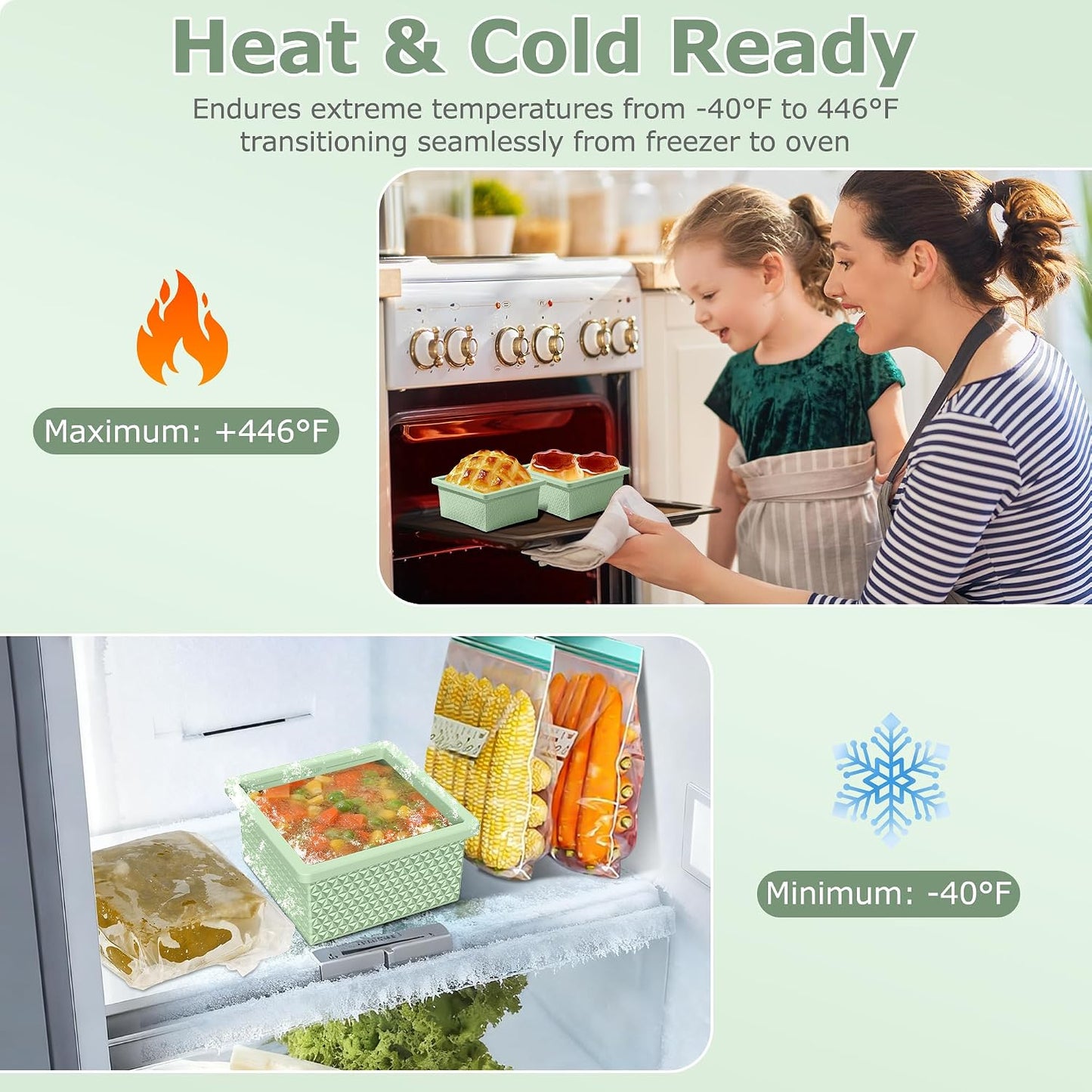 Silicone Freezer Molds for Soup Cube - 2-Cup Freezer Storage Container Tray with Lid,4 Pack Stackable Ice Cube Trays for Portion Control,Food Storage Meal Prep,Oven & Dishwasher Safe