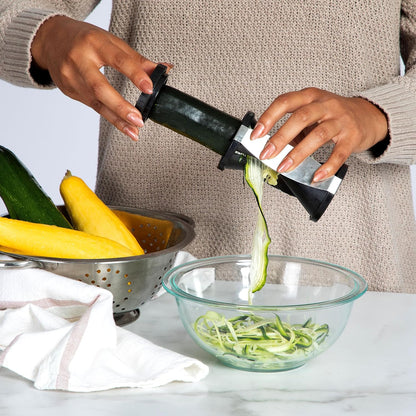 Deluxe Vegetable Spiral Slicer Compact Easy to Use Spiralizer for Healthy Meal Prep Makes Zucchini Carrot Vegetable Spirals for Salads Snacks Cooking Kitchen Assistant