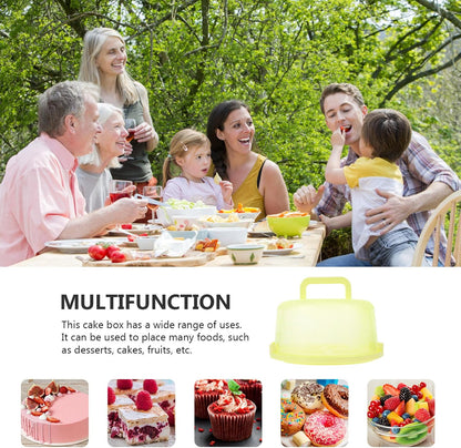 Lurrose Portable Cake Box Cake Carrier Portable Cake Case Cake Boxes Party Supply Household Cake Case Reusable Cake Holder Plastic Cake Carrying Case Kitchen Baking Tool