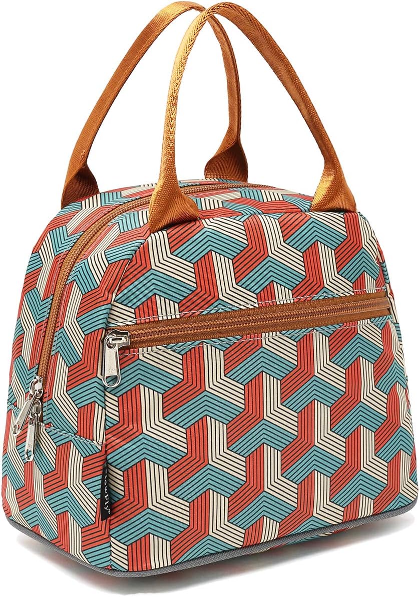 FlowFly Insulated Lunch Cooler Bag - Tote Bag Organizer for Women/Men, Black - Colors A