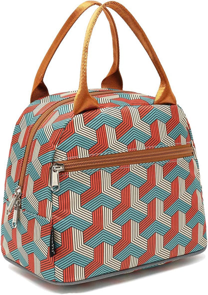 FlowFly Insulated Lunch Cooler Bag - Tote Bag Organizer for Women/Men, Black - Colors A