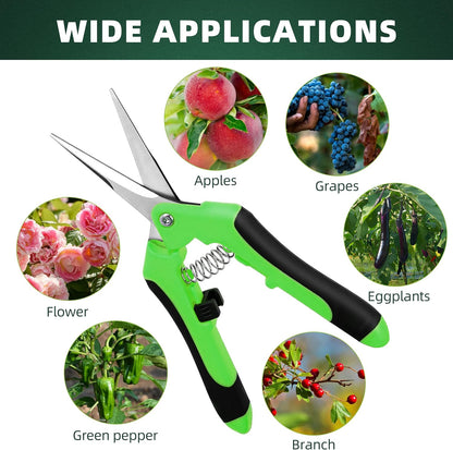 EWPJDK 3 Pack Garden Pruning Shears Scissors Clippers Stainless Steel