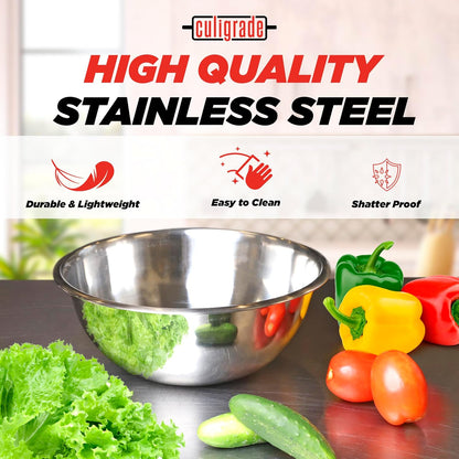 Culigrade Stainless Steel Mixing Bowls Set – 6-Piece Nesting Metal Mixing Bowls (0.75–8 Qt) – Durable, Rust-Resistant, Easy to Clean – for Baking, Cooking, Meal Prep & Serving