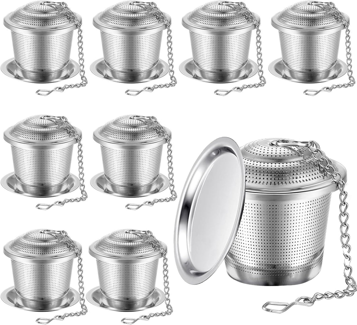 Zopeal Tea Infuser Stainless Steel Strainer with Chain, Medium