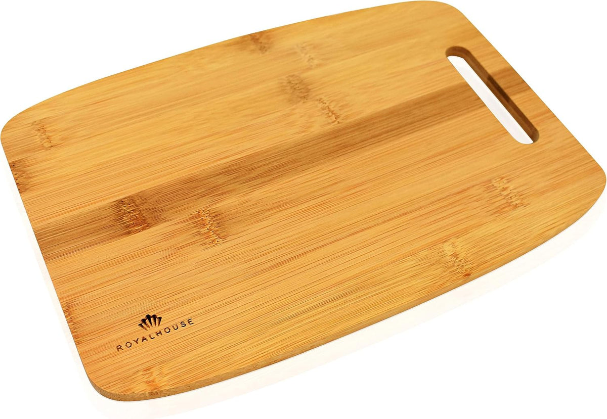 RoyalHouse Large Premium Natural Bamboo Bread Cutting Board