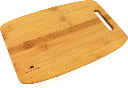 RoyalHouse Large Premium Natural Bamboo Bread Cutting Board