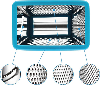 Spring Chef Stainless Steel XL Cheese Grater for Kitchen, Green