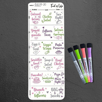 Magnetic Dry Erase Calendar for Fridge – 3 Pack Monthly Whiteboard Meal Planning Board w/4 Markers – Daily Task, Weekly Planner & Schedule Board for Refrigerator, Kitchen & Office Use