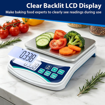Large Kitchen Scale 0.1g High Precision, 11lb/5kg Lab Baking Scale