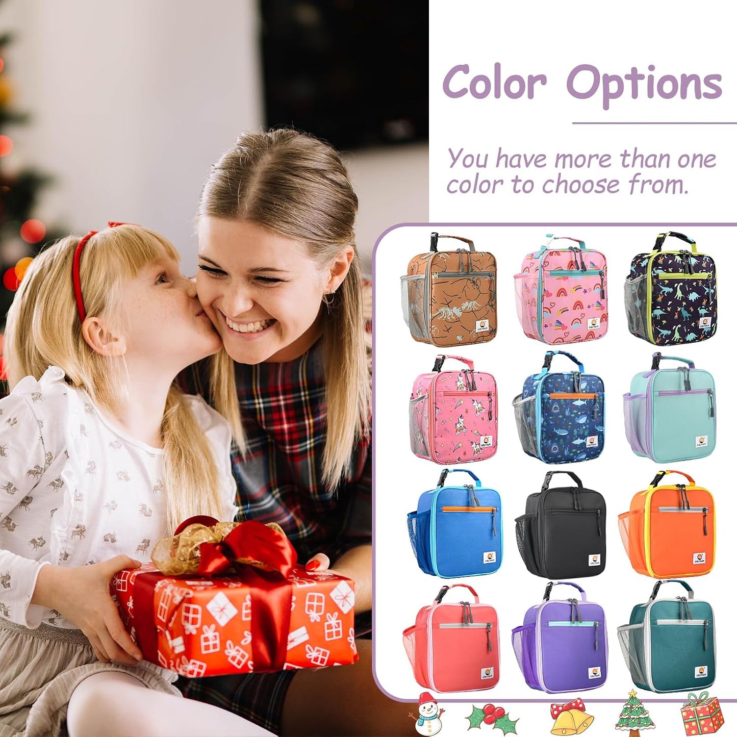 CaCTOUR Lunch Box Kids,Premium Insulated Lunchbox for Girls Boys,Soft Mini Cooler Bag Back to School Thermal Reusable Lunch Bag for Work School Picnic (Blue)