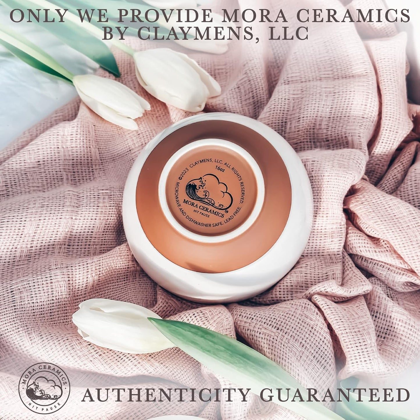 Mora Ceramic Artisan Matte Small Dessert Bowls - 16oz, Set of 6 - Microwave, Oven and Dishwasher Safe, For Rice, Ice Cream, Soup, Snacks, Cereal, Chili, Side Dishes etc - Microwavable Kitchen Bowl