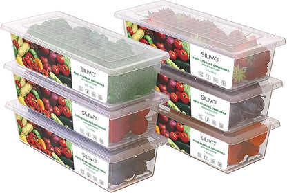SILIVO Snackle Box Container - 9 Compartment Portable Divided Serving Tray with Lid and Handle,Clear Snack Organizer for Candy, Fruits, Nuts, Snacks - Perfect for Party, Travel and Entertaining