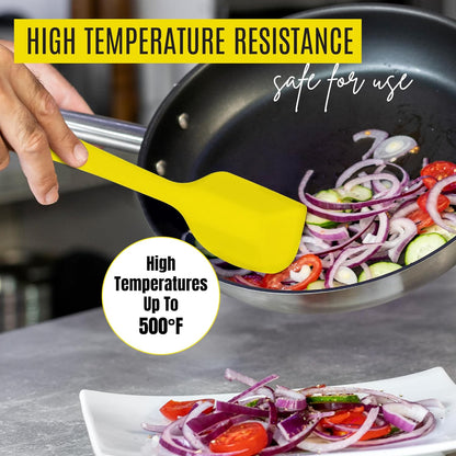 NEXTOP Silicone Spatula 8 Piece Set, Heat-Resistant Non-stick Rubber Spatulas Heat Resistant Seamless One Piece Design Non-Stick Flexible Scrapers Baking Mixing (8.3" Inches)