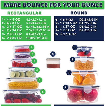 70 Pcs Large Food Storage Containers with Lids Airtight-2500ML to Small Box,Total 22812 ML Stackable Kitchen Bowls Set(35 Containers,35 Lids)-BPA Free Leak proof Plastic Boxes-Microwave safe