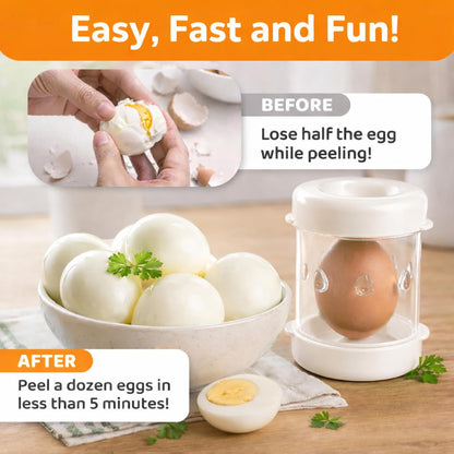 The Negg Boiled Egg Peeler - White