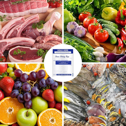 Steam Bags for Microwave Vegetables, Zipper Microwave Steam Bags Reusable Steamer Bagss for Microwaves Cooking for Vegetables Potatoes Meat Frozen Food