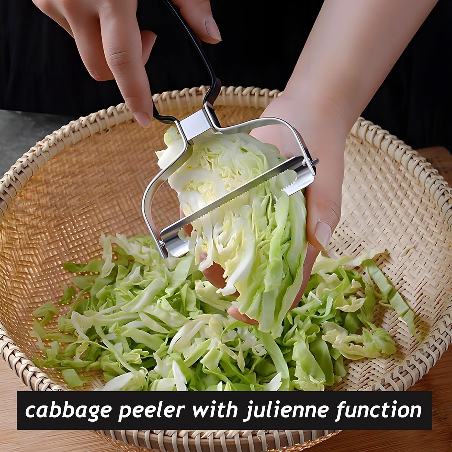 Larger Wide Mouth Kitchen Vegetable Peelers Cabbage Peeler (Serrated Y- Peeler) (Red)