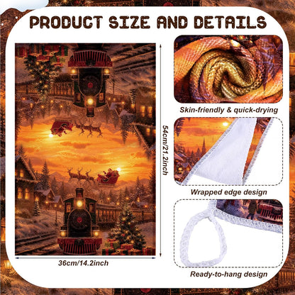 SiliFine 12 Pcs Fall Pumpkin Kitchen Towels Oven Mitts Pot Holders Set
