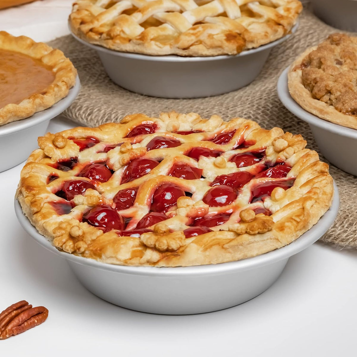 Fat Daddio's PIE-6 Anodized Aluminum Pie Pan, 6 x 1.5 Inch