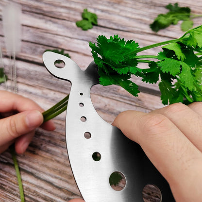 Stainless Steel Herb Stripper, 10-Hole Leaf Stripper Tool, 1 PC