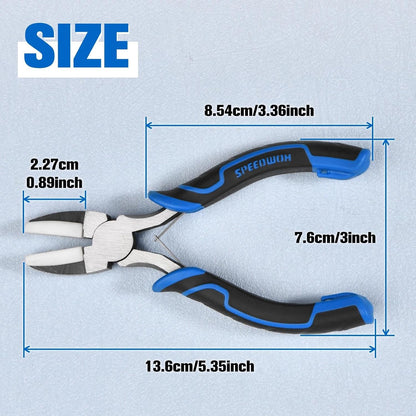SPEEDWOX Long Reach Bent Needle Nose Pliers With Smooth Jaw Angled Needle Nose Pliers For Jewelry Making Fish Bone Pliers Tweezers Bent Chain Nose Pliers For Wire Bending And Small Object Gripping