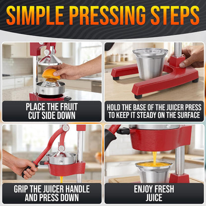 NADOBA Lemon Squeezer and Lime Squeezer, Max Extraction Citrus Hand Juicer
