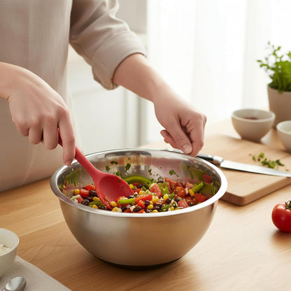Farberware Professional Silicone Cooking Spoon – Heat Resistant to 450F, Safe for Nonstick Cookware – 11.5 Inch Kitchen Utensil for Stirring, Mixing, Basting, and Serving, Dishwasher Safe