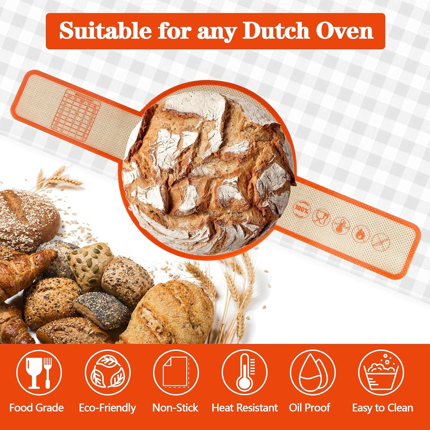 UBeesize Oversize Silicone Baking Mat, 23.6x31.5 Inch Non Stick Pastry Mat with Measurements, XXL Large Nonslip Counter Mat, Fondant/Pie Crust Mat for Making Cookies Macarons Bread Baking Supplies