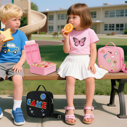 Lunch Box Kids, Leak Proof 5 Compartment Bento Box for Kids, 13oz Thermo for Hot Food Kids Lunch Box,Hot Lunch Box for School Travel