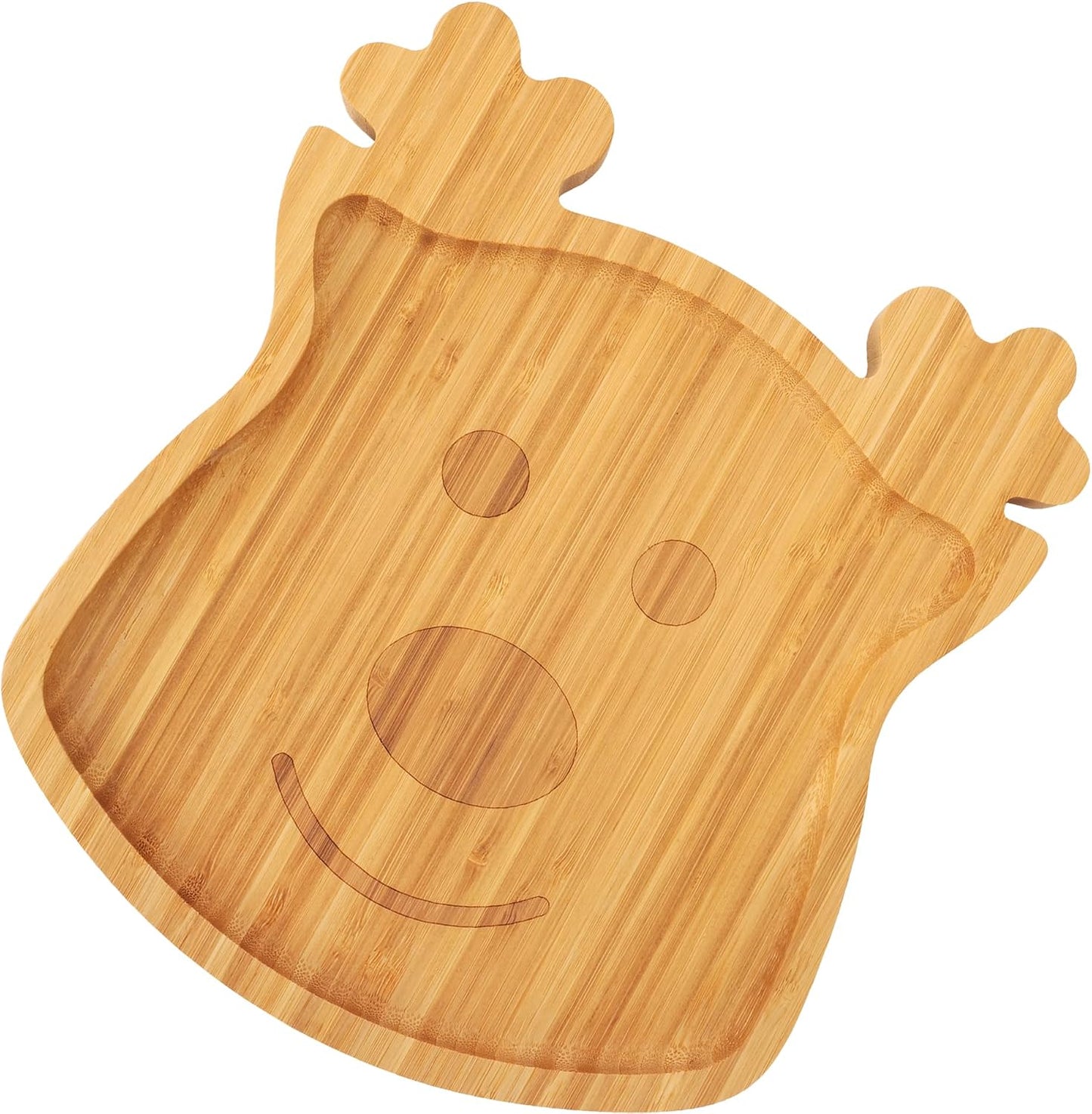 Divided Wood Serving Tray, Rectangular Tray Chip and Dip Platter, Serving Tray with 5 Sections for Appetizers & Snacks, Veggie Platter, Food Trays for Party 12'' x 8.7'' x 0.6''