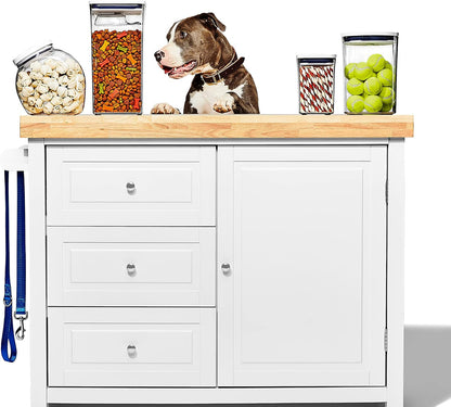 OXO Good Grips Pet POP Container – 6.0 Qt/5.7 L with Half Scoop, Ideal for up to 6.5lbs of Dog Food or 4.5lbs of Cat Food, Airtight Dog and Cat Food Storage Container, BPA Free, Clear