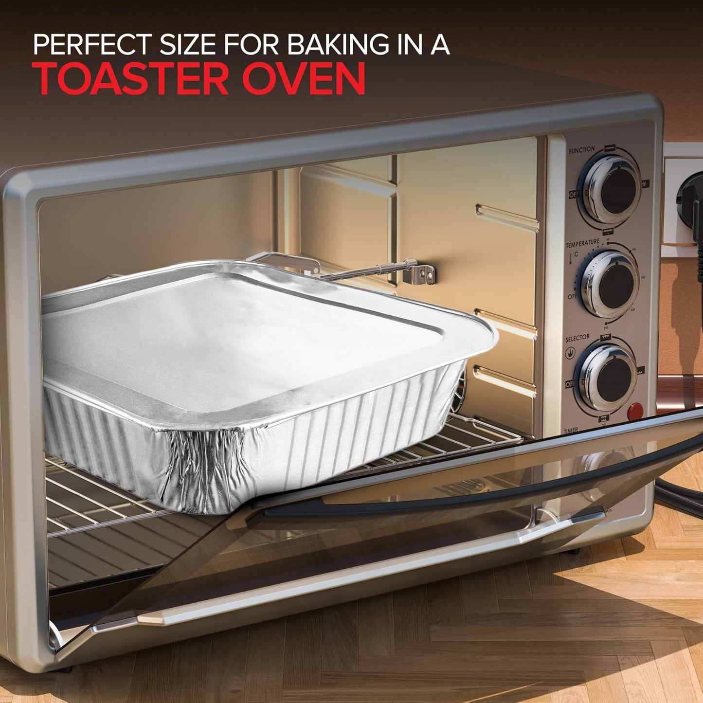 Stock Your Home Aluminum Pans 8x8 Disposable Foil Pans (20 Pack) - 8 Inch Square Pans - Tin Foil Pans Great for Cooking, Heating, Storing, Prepping Food