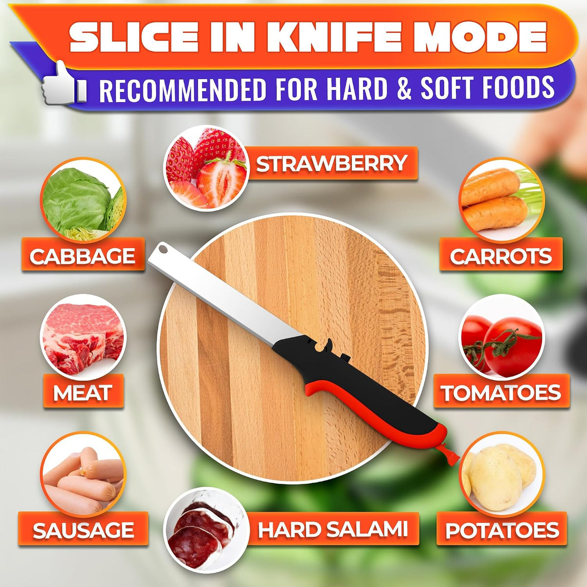 2 in 1 Kitchen Scissors for Food with Knife Sharpener (Grey)