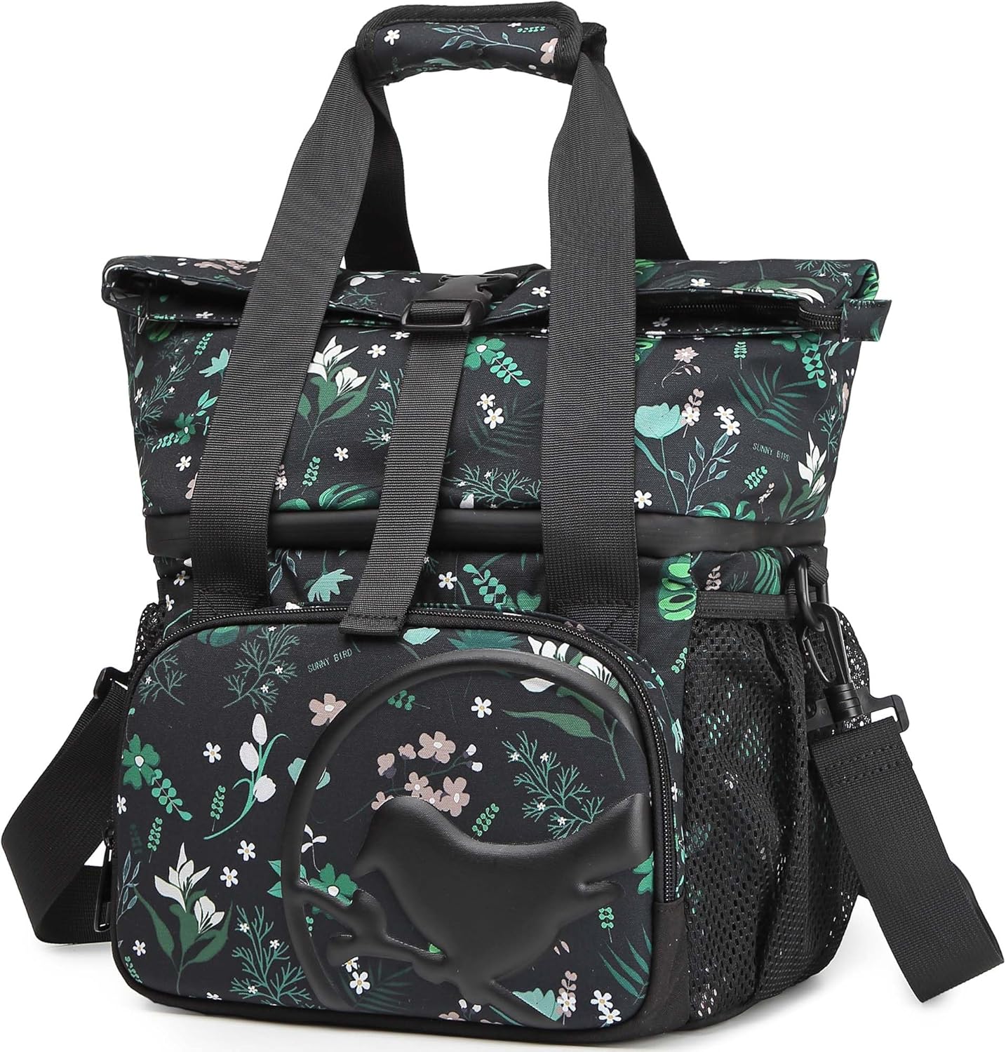 SUNNY BIRD Dual Compartment Lunch Bag Insulated Lunch Box for Women and Men (Purple)
